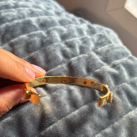 Tory Burch Elegant Gold Bracelet with Textured Accents NWOT - Picture 2 of 3